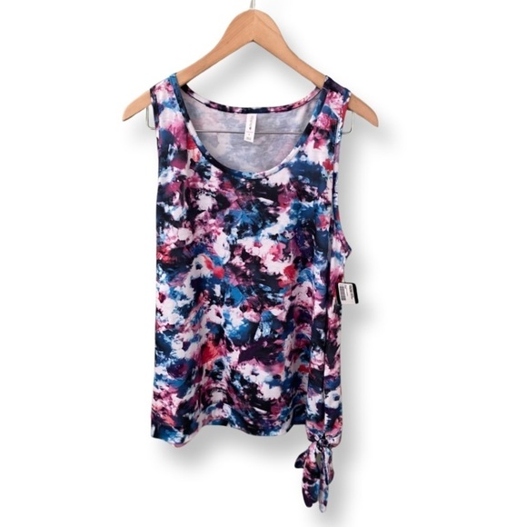 Ideology NWT Tie-Dye Side Tie Tank Top Size Large - Picture 1 of 4